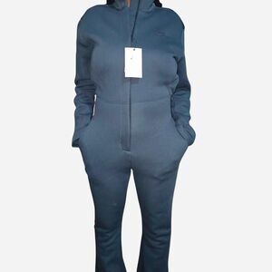 Women's Nike Tech full zip jumpsuit Moss Green